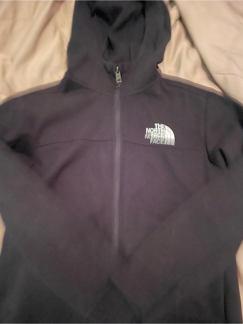 The North Face Black Pullover Hoodie with Logo Tag